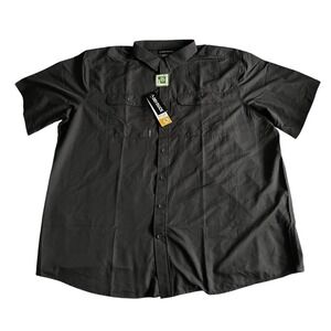 NWT Dri Duck Power Move Men's 3XL Grey Short Sleeve Vented Button Up Shirt Work